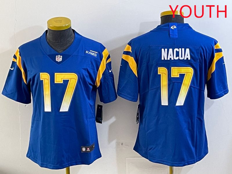 Youth Los Angeles Rams #17 Adams Blue Second generation 2025 Nike Limited NFL Jersey style 3->youth nfl jersey->Youth Jersey